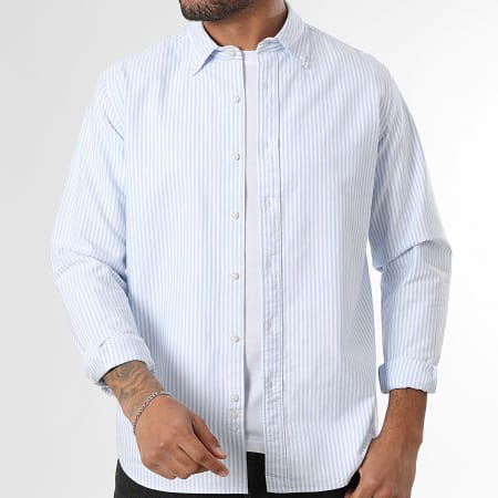 LBO - Camisa Oxford Rayas Manga Larga 0005 Azul Blanco