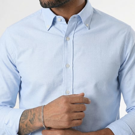 LBO - Chemise Manches Longues Oxford 0010 Bleu Clair