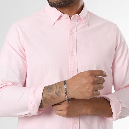 LBO - Camisa Oxford Manga Larga 0011 Rosa