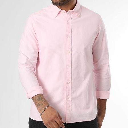 LBO - Camisa Oxford Manga Larga 0011 Rosa