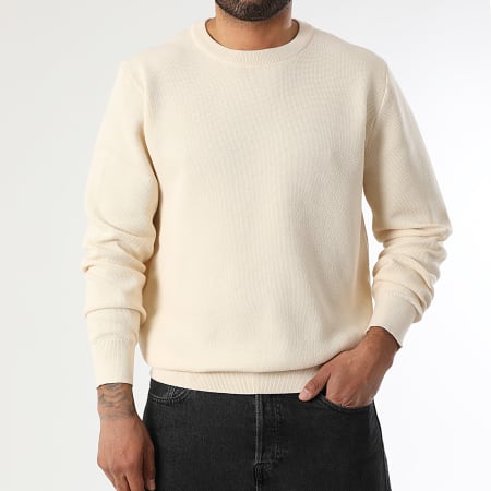 LBO - Jersey de punto con textura y cuello redondo 2151 Beige