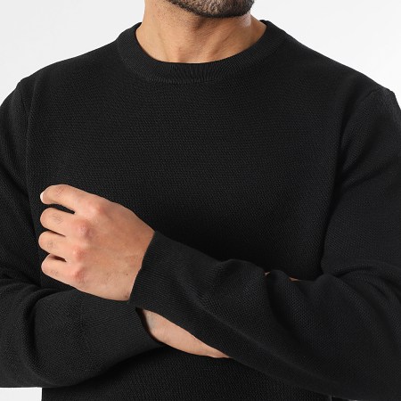 LBO - Pull Col rond Maille Texturée 2153 Noir