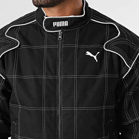 Puma - Racer Zipped Check Jacket 632163 Black - Ryses