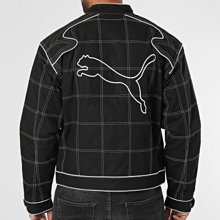 Puma - Racer Zipped Check Jacket 632163 Black - Ryses