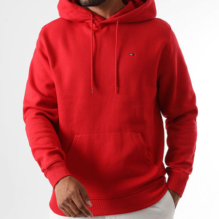 Tommy Jeans - Sweat Capuche Flag 0742 Rouge