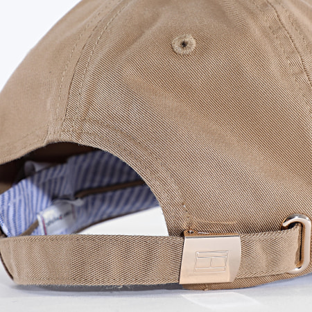 Tommy Hilfiger - Gorra de mujer Essential Flag Soft 7632 Beige Oro