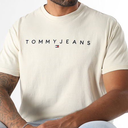 Tommy Jeans - Tee Shirt Linear Logo 0744 Beige