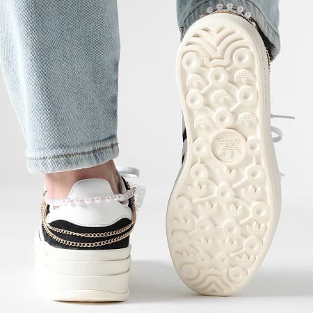 Adidas Originals - Baskets Femme Gazelle Bold W HQ6912 Core Black Footwear White x Superlaced SuperJewels