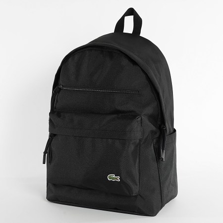 Lacoste - Zaino con logo coccodrillo ricamato nero