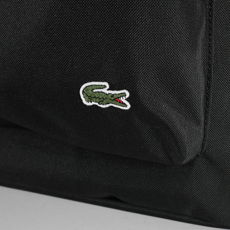 Lacoste - Zaino con logo coccodrillo ricamato nero