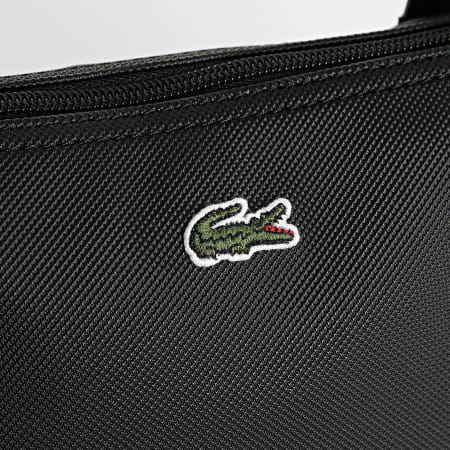 Lacoste - Sac A Main Femme Logo Brodé Crocodile Noir