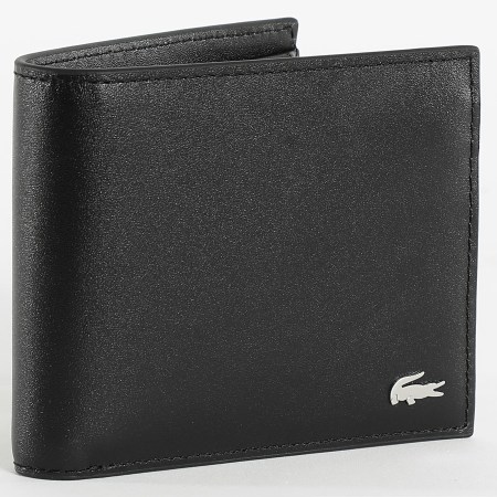 Lacoste - Portefeuille Logo Crocodile Metal Noir