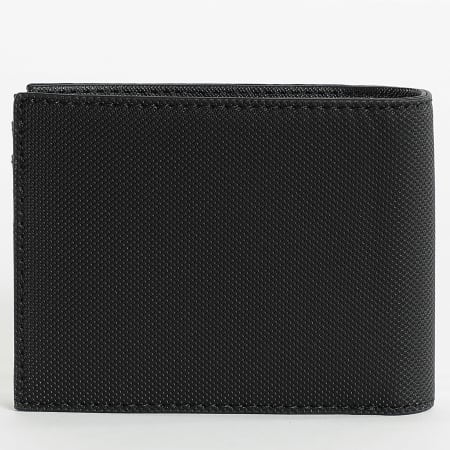 Lacoste - Portefeuille En Simili Cuir Logo Crocodile Metal Noir