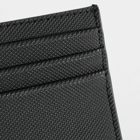Lacoste - Porte-cartes Logo Crocodile Metal Noir