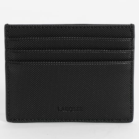 Lacoste - Porte-cartes Logo Crocodile Metal Noir