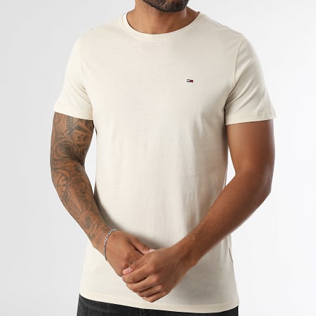 Tommy Jeans - Camiseta Tjm Xslim Jersey 4411 Beige Claro
