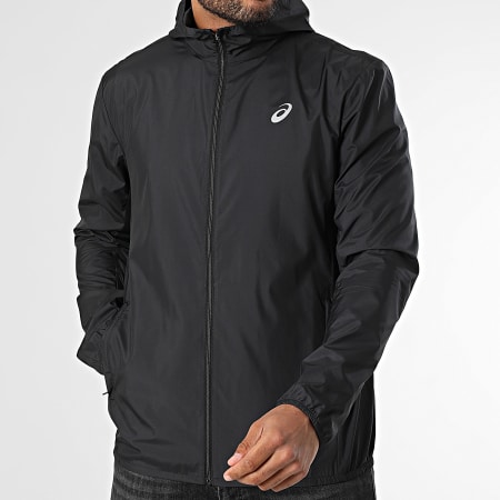 Asics - Coupe-Vent Capuche Zippé Regular Fit Asics Core 2011D216 Noir Réfléchissant