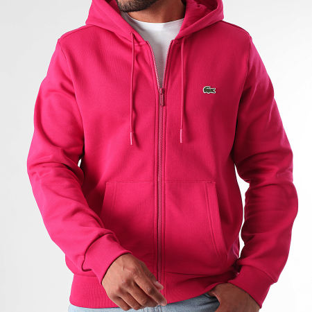Lacoste Sudadera con capucha y cremallera Classic Fit Fucsia