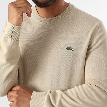 Lacoste - Pull Logo Brodé Crocodile Regular Fit Beige