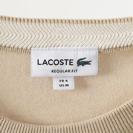 Lacoste - Pull Logo Brodé Crocodile Regular Fit Beige