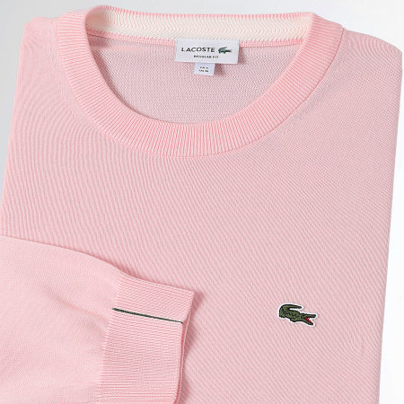 Lacoste - Pull Logo Brodé Crocodile Regular Fit Rose