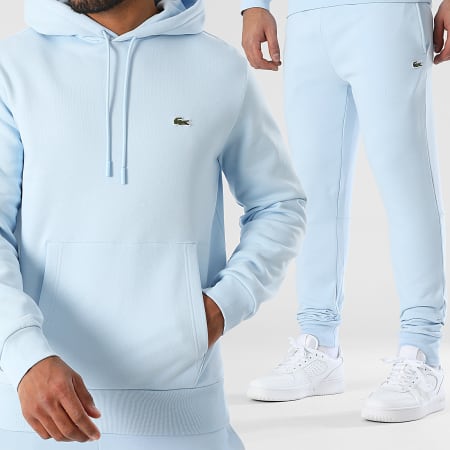 Lacoste Ensemble De Survetement Logo Brodé Crocodile Bleu Clair
