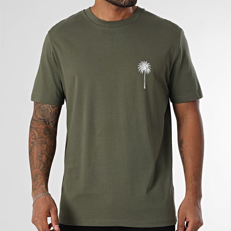 Luxury Lovers - Tee Shirt Oversize Tower Miami Vert Kaki Blanc
