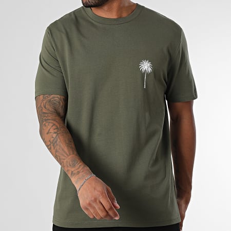 Luxury Lovers - Tee Shirt Oversize Tower Miami Vert Kaki Blanc