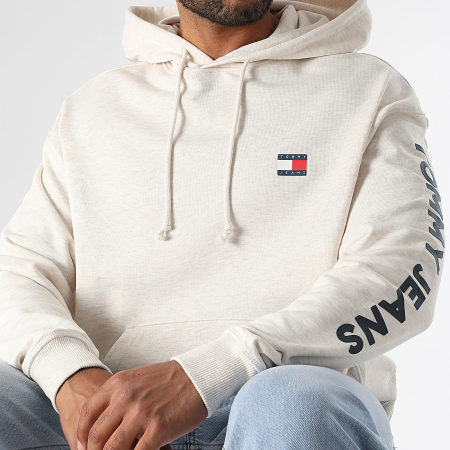 Tommy Jeans - Sweat Capuche New Classics 1834 Beige Chiné