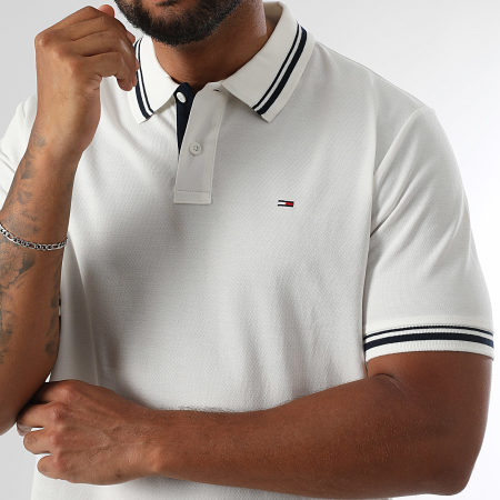 Tommy Jeans - Polo Manches Courtes Tipped 1846 Blanc