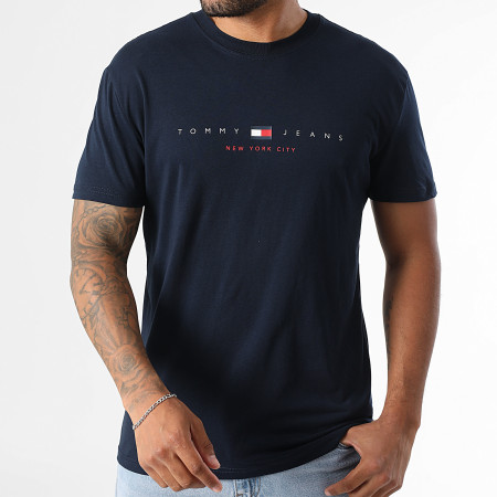 Tommy Jeans - Tee Shirt Flag Linear 1911 Bleu Marine