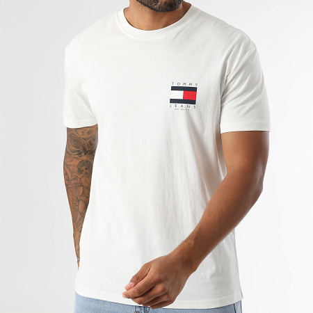 Tommy Jeans - Tee Shirt Flag Graphic Back Print 1910 Blanc