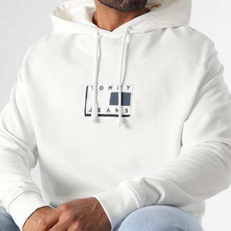 Tommy Jeans - Sweat Capuche Pop Flag 1623 Blanc