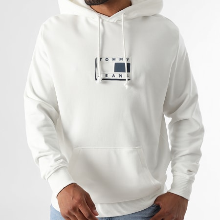 Tommy Jeans - Sweat Capuche Pop Flag 1623 Blanc