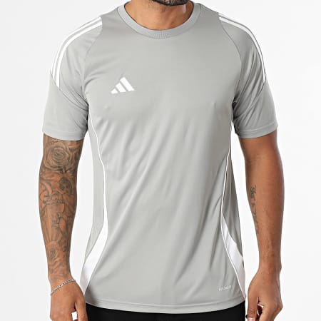 Adidas Sportswear - Tee Shirt A Bandes Tiro24 Jersey IS1012 Gris