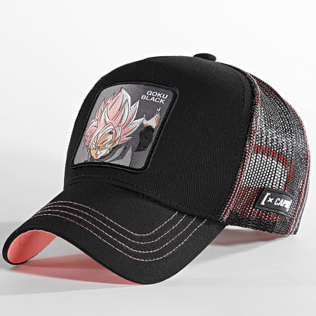 Capslab - Casquette Trucker Goku Black Noir Rose