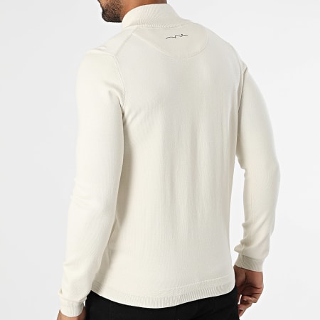Teddy Smith - Marty 2 Beige Zip Neck Sweater