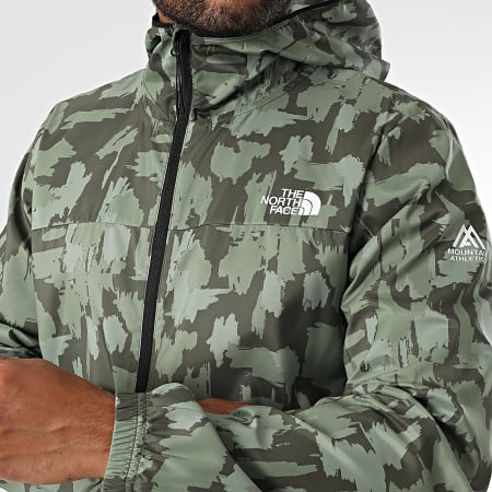 The North Face - Coupe-Vent Capuche Hooded Wind A89WV Vert Clair Vert Kaki
