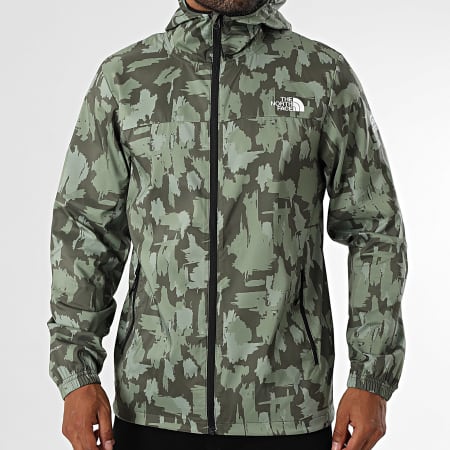 The North Face - Coupe-Vent Capuche Hooded Wind A89WV Vert Clair Vert Kaki