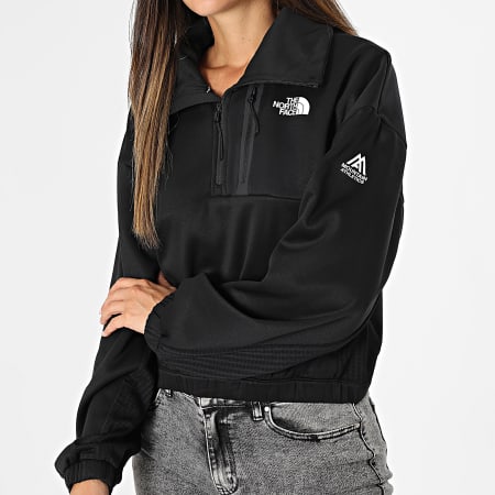 The North Face - Sweat Col Zippé Femme Fleece Interest A8BFP Noir