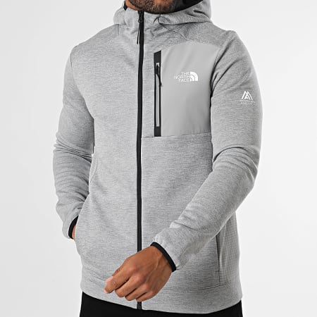 The North Face - Sweat Capuche Zippé A8DY7 Gris Chiné