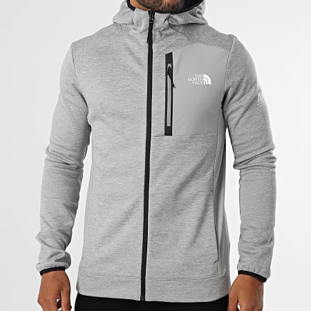 The North Face - Sweat Capuche Zippé A8DY7 Gris Chiné