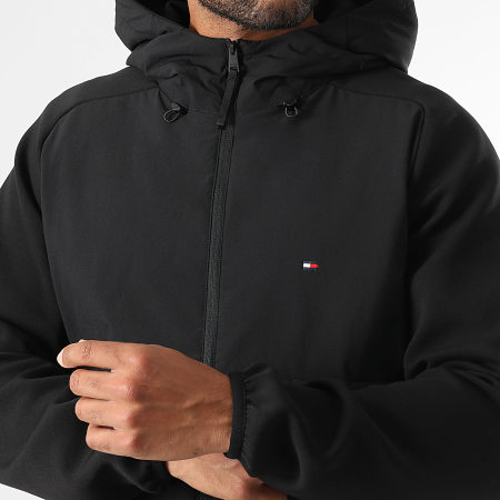 Tommy Hilfiger - Veste Capuche Zippée Performance Mixmedia Windbreaker 9870 Noir