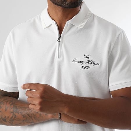 Tommy Hilfiger - Polo Manches Courtes Mercerized Pique 9550 Blanc