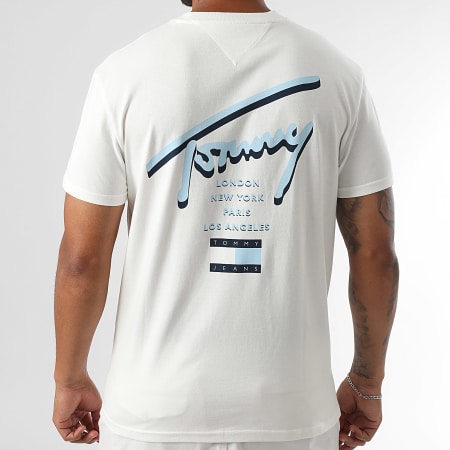 Tommy Jeans - Tee Shirt Signature City 1934 Blanc
