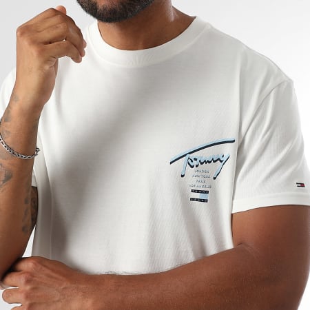 Tommy Jeans - Tee Shirt Signature City 1934 Blanc