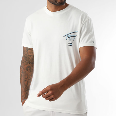 Tommy Jeans - Tee Shirt Signature City 1934 Blanc