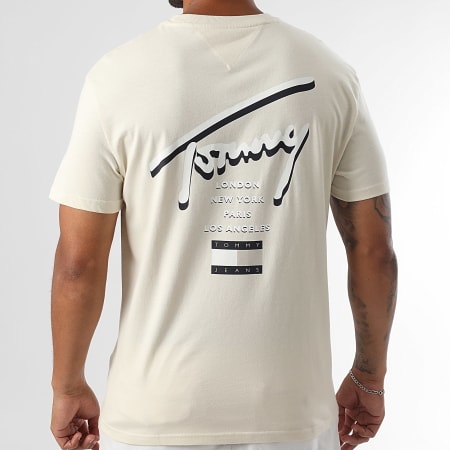 Tommy Jeans - Tee Shirt Signature City 1934 Beige