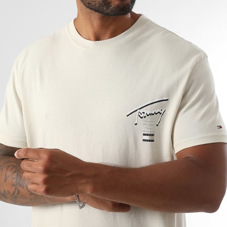 Tommy Jeans - Tee Shirt Signature City 1934 Beige
