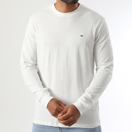 Tommy Jeans - Lot De 2 Tee Shirt Manches Longues TJM 2148 Blanc Bleu Marine